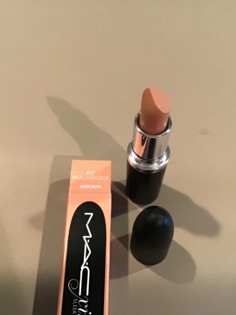 MAC Cosmetics Maximal Sleek Satin Lipstick in “Peachstock” New